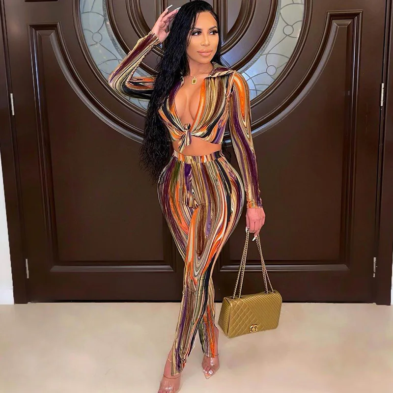 Sexy Printing 2 Piece Sets Womens Outfits Club Wear Long Sleeve Bow Tie Shirt Top and Pant Sets Matching Sets Conjunto Femenino
Sexy Printing 2 Piece Sets Womens Outfits Club Wear Long Sleeve Bow Tie Shirt Top and Pant Sets Matching Sets Conjunto Femenino