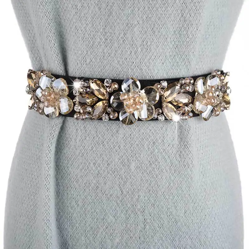 Shine Rhinestone Women High Waist Cummerbunds Flower Elastic Belt
Shine Rhinestone Women High Waist Cummerbunds Flower Elastic Belt