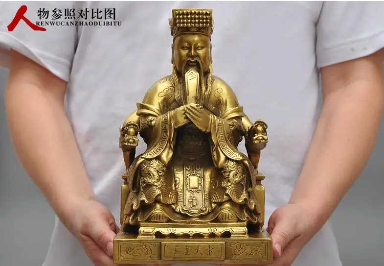 Китайский даосизм медная латунь Deity Небесный нефрит императорское кресло стул, дракон & богиня Королева Мать статуя большой 28 см
Китайский даосизм медная латунь Deity Небесный нефрит императорское кресло стул, дракон & богиня Королева Мать статуя большой 28 см