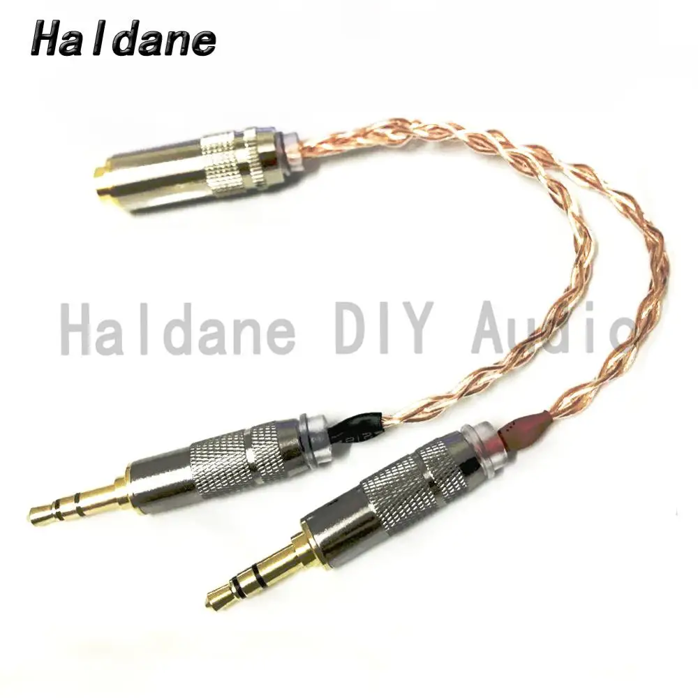 Haldane HIFI Single Crystal Copper Silver plated 2x3.5mm Male to 4.4mm Balanced Female Audio Adapter Cable for chord mojo Player
Haldane HIFI Single Crystal Copper Silver plated 2x3.5mm Male to 4.4mm Balanced Female Audio Adapter Cable for chord mojo Player