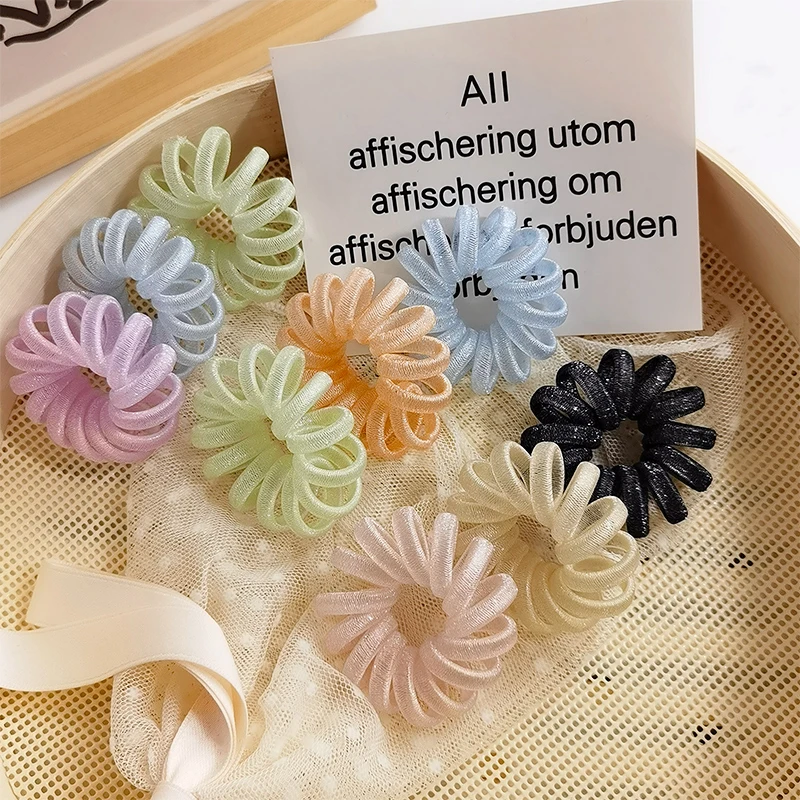 New Organza Phone Cord Hair Ties Elastic Hair Band Telephone Wire Line Ponytail Holder No Crease Rubber Women Hair Accessories
New Organza Phone Cord Hair Ties Elastic Hair Band Telephone Wire Line Ponytail Holder No Crease Rubber Women Hair Accessories