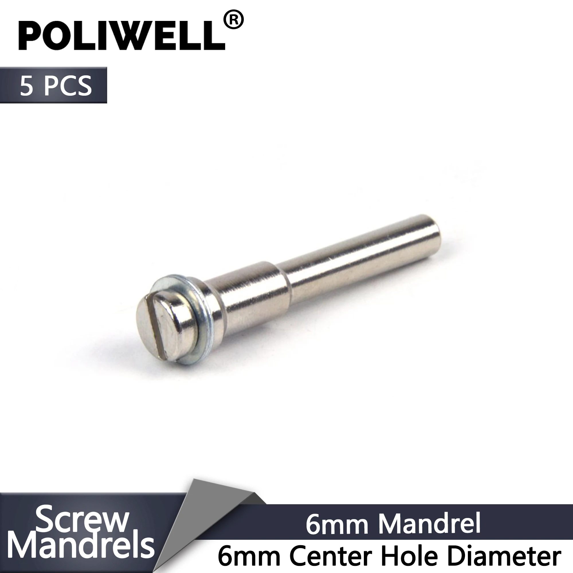 POLIWELL 5PCS 6mm High Speed Cutting Wheels Holder Screw Mandrel for Dremel Rotary Tool
POLIWELL 5PCS 6mm High Speed Cutting Wheels Holder Screw Mandrel for Dremel Rotary Tool