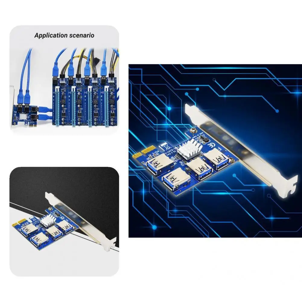 Mini Practical PCI-E to 4 PCI-E USB3.0 Riser Extension Card Plug Play Riser Card Extender Intelligent Chip for PC
Mini Practical PCI-E to 4 PCI-E USB3.0 Riser Extension Card Plug Play Riser Card Extender Intelligent Chip for PC