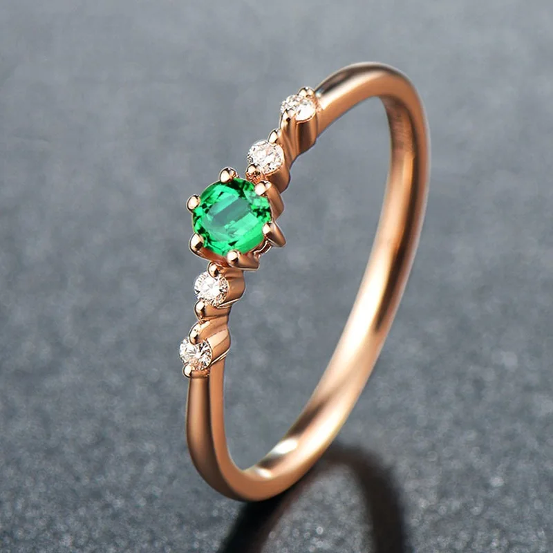Natural Emerald 18k Gold Rose Color Rings for Women Fine Wedding Bands Gemstone Jewelry Cocktail Jewelry Emerald Gold Rings
Natural Emerald 18k Gold Rose Color Rings for Women Fine Wedding Bands Gemstone Jewelry Cocktail Jewelry Emerald Gold Rings