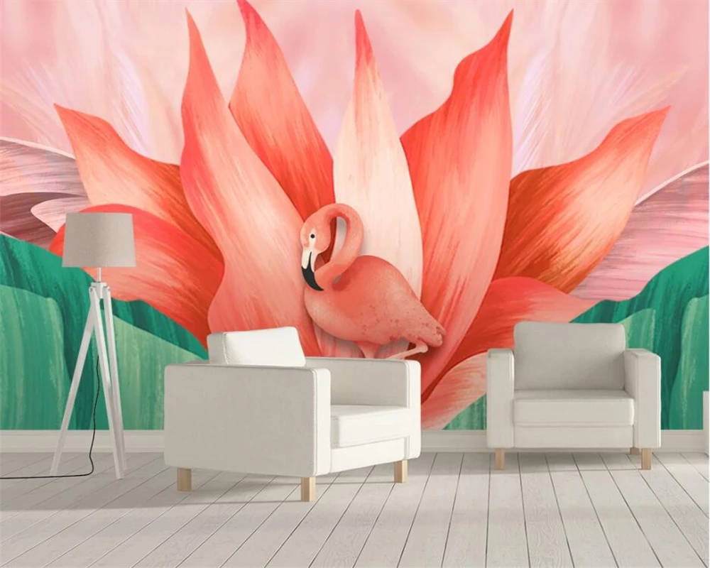 Modern personality papel de parede 3d wall paper Pink flamingo tree plant Children's room background wall murals 3d wallpaper
Modern personality papel de parede 3d wall paper Pink flamingo tree plant Children's room background wall murals 3d wallpaper