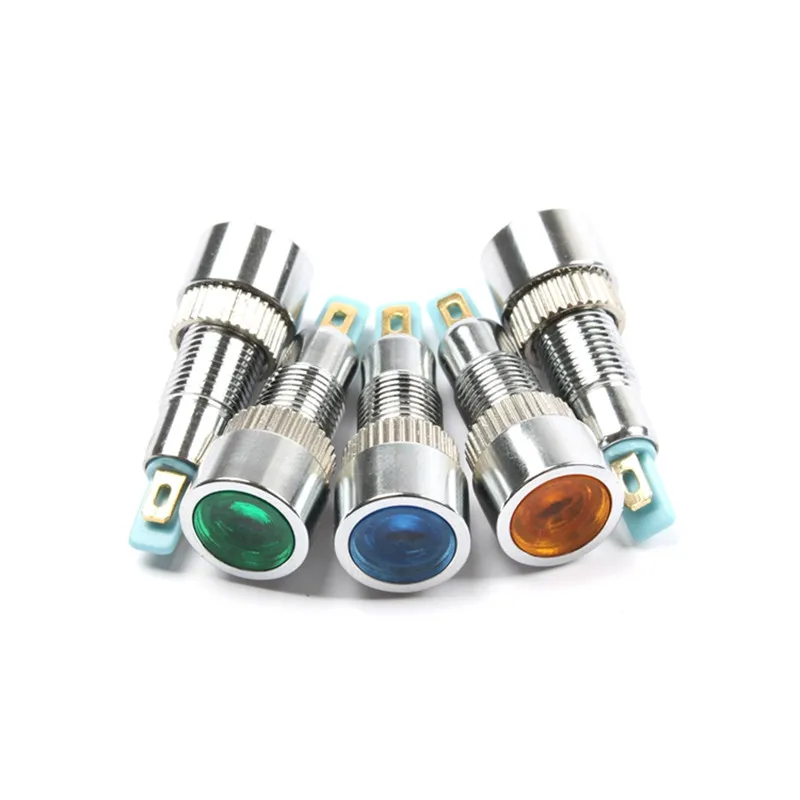 8MM metal indicator signal big head LED power lamp car lamp 12V24V220V red yellow green blue white waterproof
8MM metal indicator signal big head LED power lamp car lamp 12V24V220V red yellow green blue white waterproof