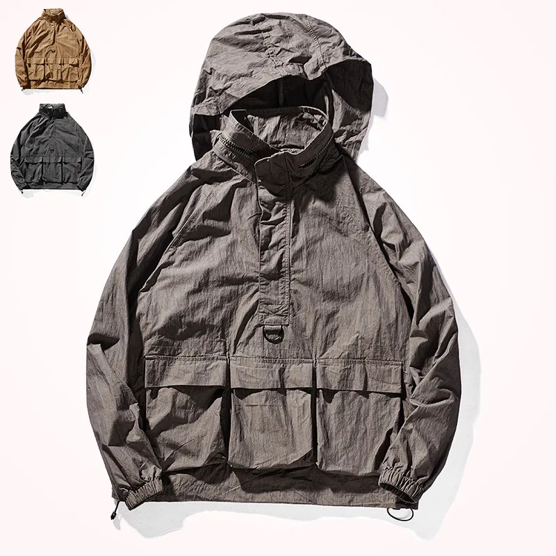 2021 Spring and Autumn New Woven Tooling Outdoor Jacket Men's Fashion Loose Hooded Windbreaker Casual Multi-pocket Military Coat
2021 Spring and Autumn New Woven Tooling Outdoor Jacket Men's Fashion Loose Hooded Windbreaker Casual Multi-pocket Military Coat