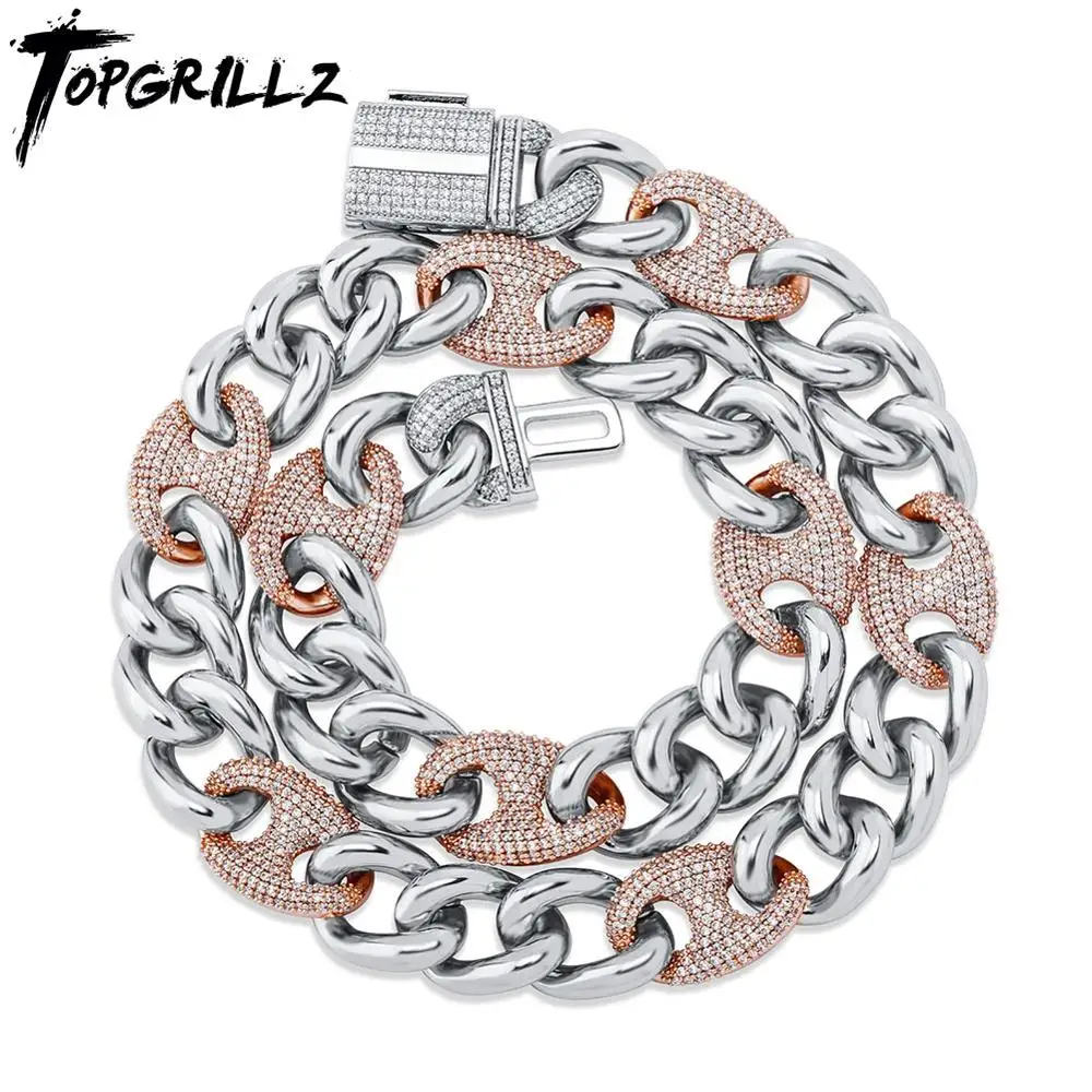 TOPGRILLZ 16mm Miami Cuban Chain Necklace Cubic Zircon Box Buckle Necklace Hip Hop Fashion Jewelry
TOPGRILLZ 16mm Miami Cuban Chain Necklace Cubic Zircon Box Buckle Necklace Hip Hop Fashion Jewelry