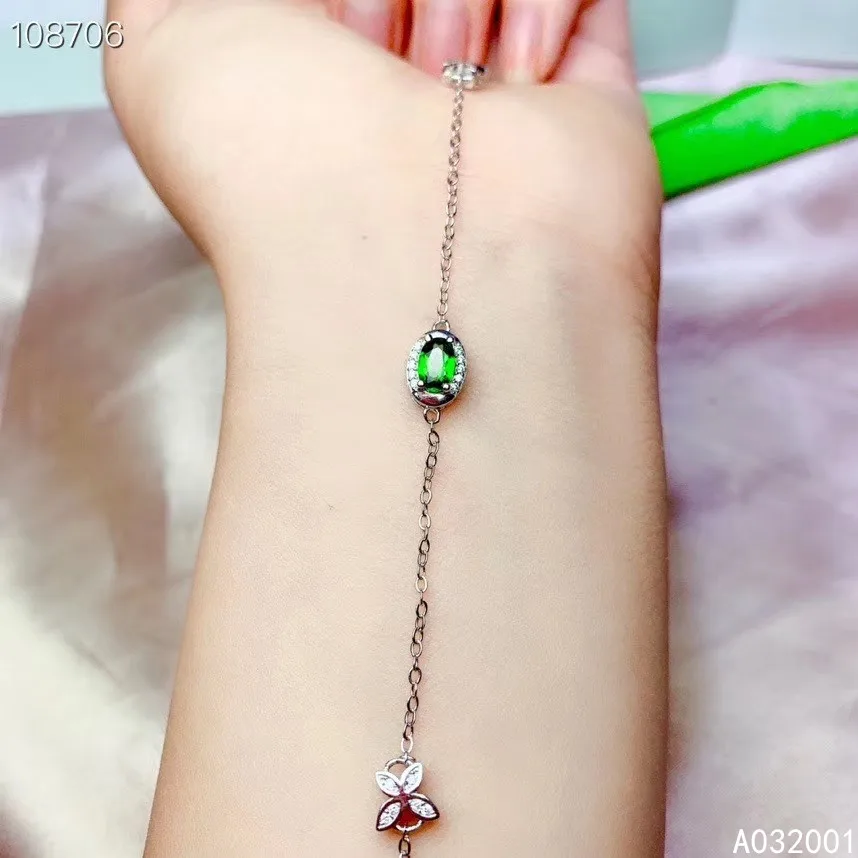 KJJEAXCMY fine jewelry natural Diopside 925 sterling silver new women gemstone hand bracelet support test popular
KJJEAXCMY fine jewelry natural Diopside 925 sterling silver new women gemstone hand bracelet support test popular
