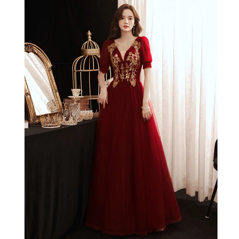 Elegant V-Neck Sequins Beads Embroidery Evening Dress Back Zipper Formal Gowns Cheongsam Robe De Soiree Vestidos Size XS-3XL
Elegant V-Neck Sequins Beads Embroidery Evening Dress Back Zipper Formal Gowns Cheongsam Robe De Soiree Vestidos Size XS-3XL