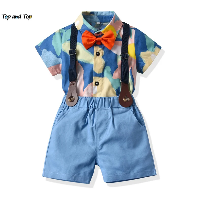 top and top Hawaiian Baby Boys Gentleman Romper Set Casual Short Sleeve Bow Tie Shirt+Suspenders Shorts Outfits Formal Suit
top and top Hawaiian Baby Boys Gentleman Romper Set Casual Short Sleeve Bow Tie Shirt+Suspenders Shorts Outfits Formal Suit