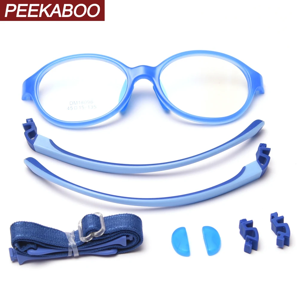 Peekaboo tr90 kids glasses for girls anti blue light children optical glasses frame round baby anti-slip students purple black
Peekaboo tr90 kids glasses for girls anti blue light children optical glasses frame round baby anti-slip students purple black