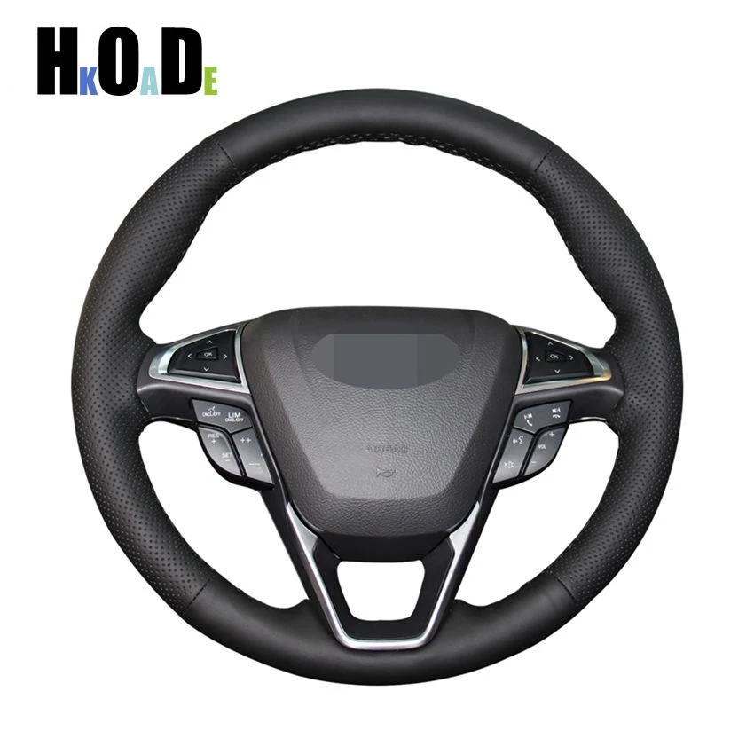 Black Artificial Leather Hand-stitched Car Steering Wheel Cover For Ford Fusion Mondeo 2013 2014 EDGE 2015 2016
Black Artificial Leather Hand-stitched Car Steering Wheel Cover For Ford Fusion Mondeo 2013 2014 EDGE 2015 2016