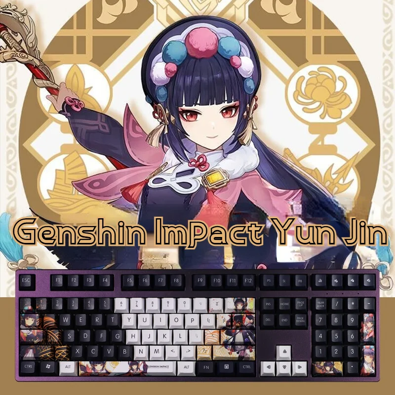 Genshin Impact Yun Jin KeyCaps Game Character Key Caps PBT Material Cherry Height Mechanical Keyboard Cap 108 Keys
Genshin Impact Yun Jin KeyCaps Game Character Key Caps PBT Material Cherry Height Mechanical Keyboard Cap 108 Keys