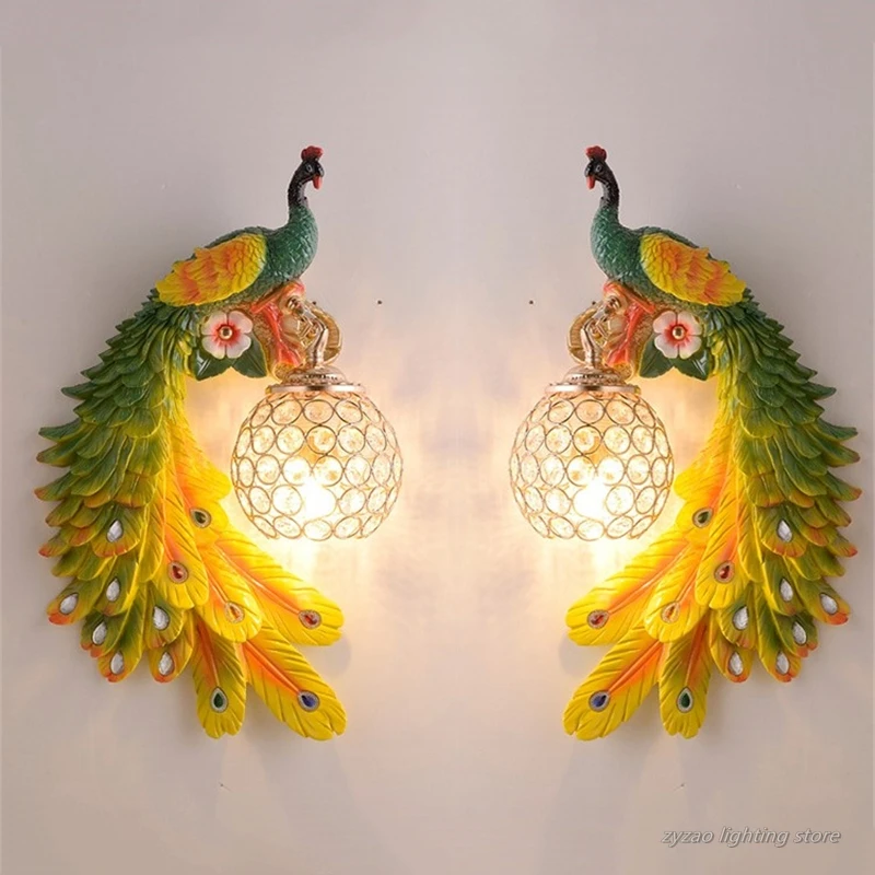 Colorful Peacock Birds Lamp Wall Lights Bedroom Bedside Lamps Creative Nordic Resin Home Decor Wall Lamps LED Living Room Decor
Colorful Peacock Birds Lamp Wall Lights Bedroom Bedside Lamps Creative Nordic Resin Home Decor Wall Lamps LED Living Room Decor