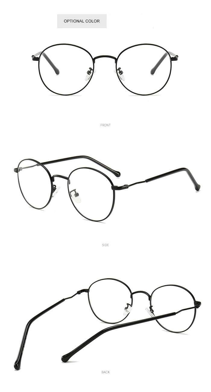 Okulary korekcyjne dla kobiet mężczyzn Unisex okrągłe fotochromy krótkowidz -1.0 -1.5 -2.0 -2.5 -3.0 -4.0 -5.0 -6 24 H01a31ad2a4ec4c31a4cfa39842ca7626X