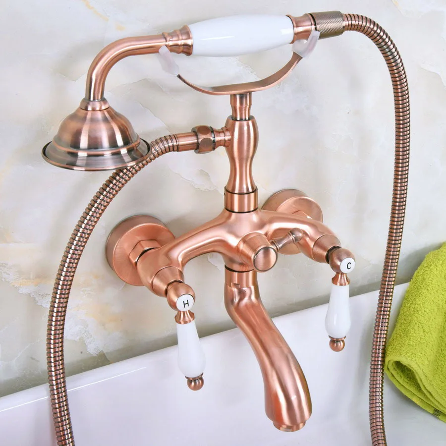 Antique Red Copper Bathroom Faucet Bath Faucet Mixer Tap Wall Mounted Hand Held Shower Head Kit Shower Faucet Sets zna311
Antique Red Copper Bathroom Faucet Bath Faucet Mixer Tap Wall Mounted Hand Held Shower Head Kit Shower Faucet Sets zna311