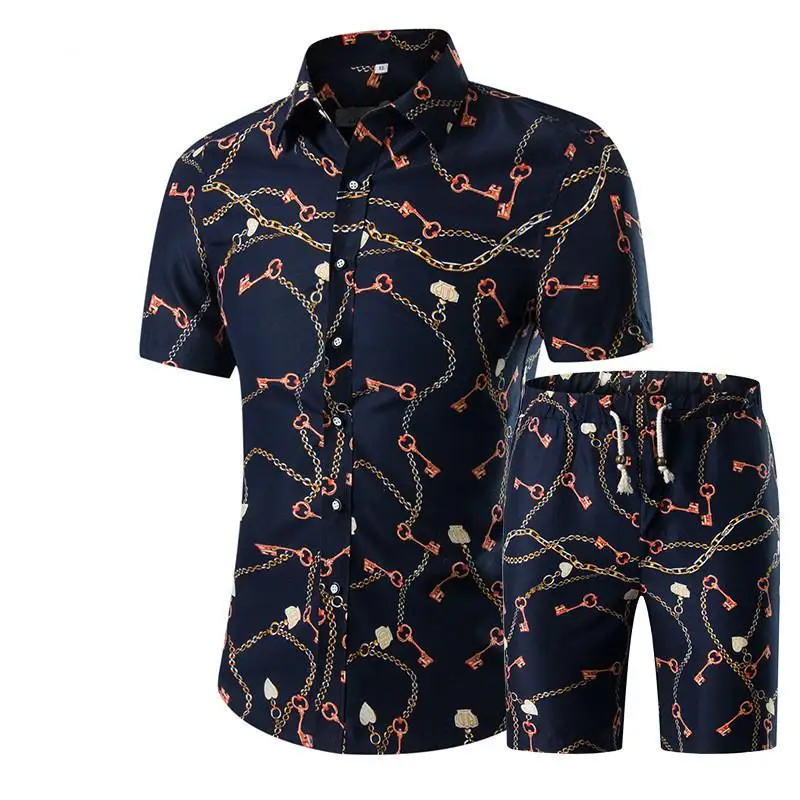 Men Sets New Print Floral Short Sleeve Shirts Sets Fashion Casual Fit Slim Turn-down Collar Men Suits Branded men's clothing
Men Sets New Print Floral Short Sleeve Shirts Sets Fashion Casual Fit Slim Turn-down Collar Men Suits Branded men's clothing