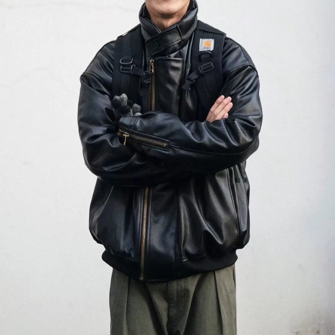 MRMT 2024 Brand New Men's Japanese Stand Up Collar Motorcycle Leather Men's Loose Windproof Warm Korean Style Thick Coat
MRMT 2024 Brand New Men's Japanese Stand Up Collar Motorcycle Leather Men's Loose Windproof Warm Korean Style Thick Coat