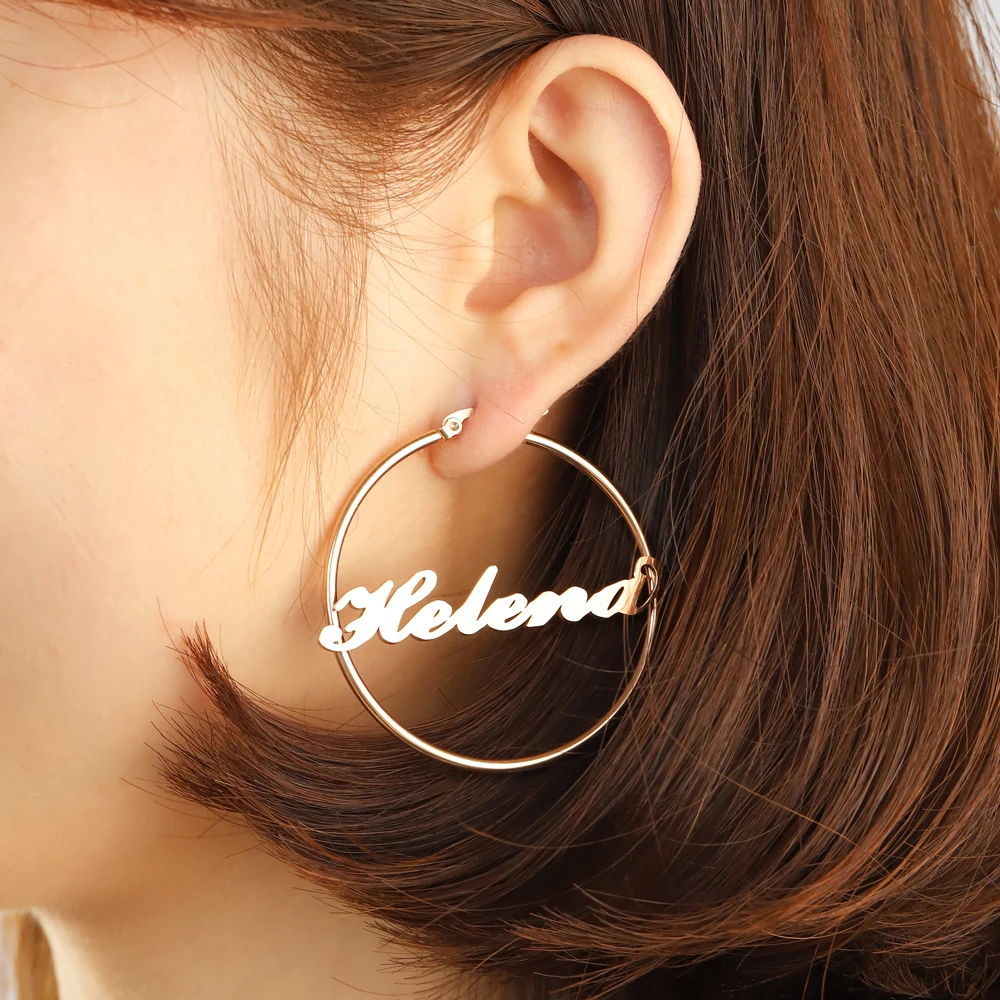 Personalized Name Earrings Jewelry gift big loop Dangler Earring Name Earring Stainless Steel Earring 1pair
Personalized Name Earrings Jewelry gift big loop Dangler Earring Name Earring Stainless Steel Earring 1pair