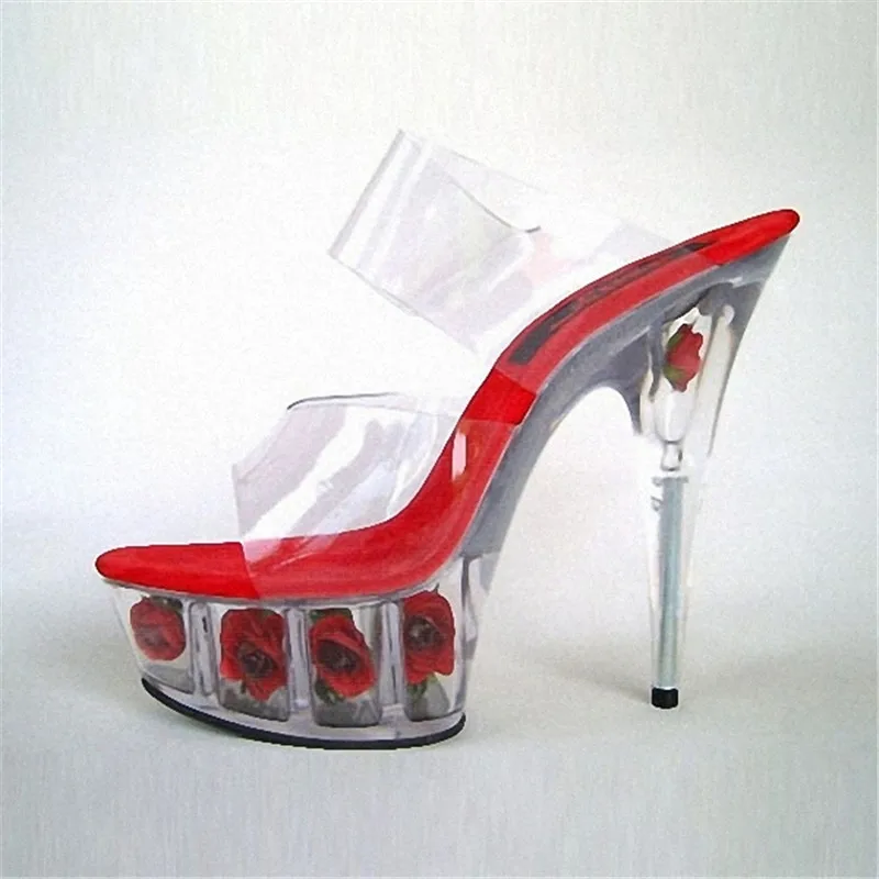 Sexy Crystal Rose The Bride Wedding Shoes Performance Shoes 15 High-Heeled Shoes 6 Inch Party Special Stripper Sandals
Sexy Crystal Rose The Bride Wedding Shoes Performance Shoes 15 High-Heeled Shoes 6 Inch Party Special Stripper Sandals