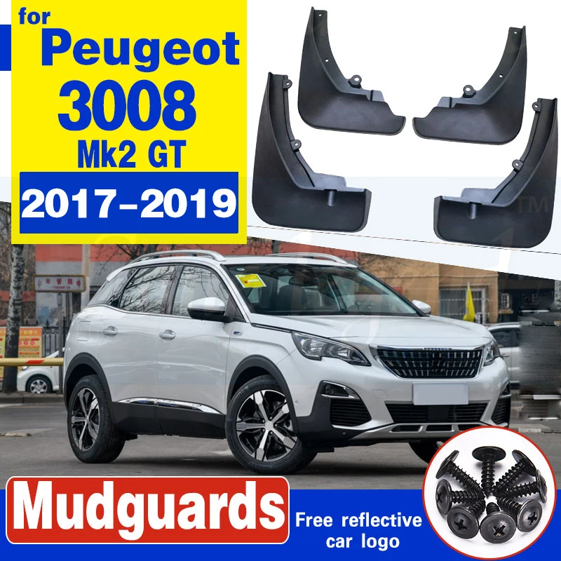 4 шт. передние и задние брызговики Брызговики для Peugeot 3008 Mk2 GT 2017 2018 2019
4 шт. передние и задние брызговики Брызговики для Peugeot 3008 Mk2 GT 2017 2018 2019