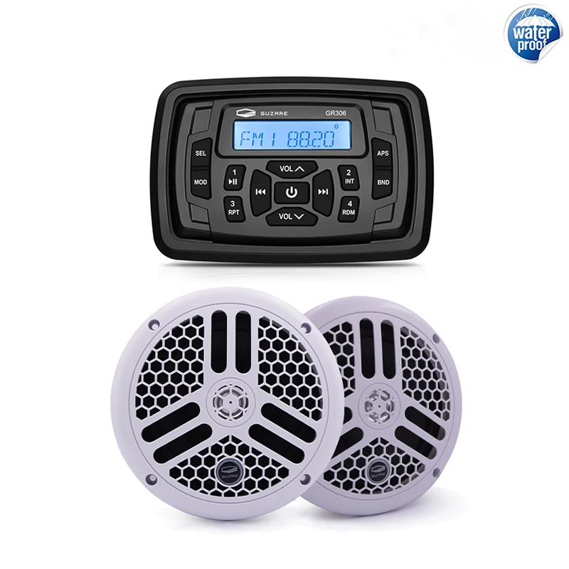 Marine Radio Stereo Bluetooth Audio System Receiver FM AM Car MP3 Player+6.5" Waterproof Speaker For RV ATV SPA Boat Motorcycle
Marine Radio Stereo Bluetooth Audio System Receiver FM AM Car MP3 Player+6.5" Waterproof Speaker For RV ATV SPA Boat Motorcycle
