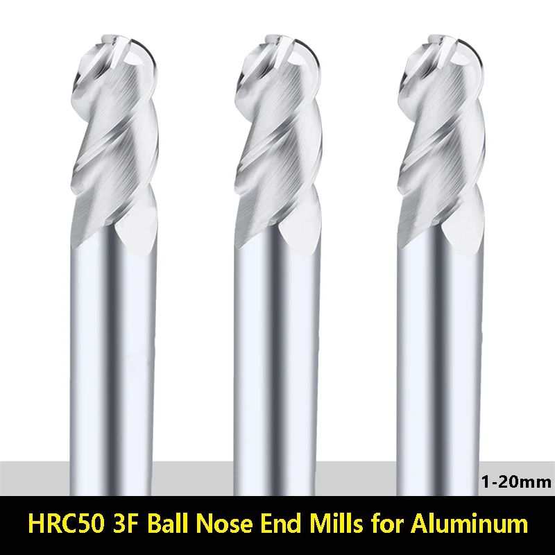 BEYOND 3F Ball Nose End Mills for Aluminum HRC50 Tungsten Steel CNC Machine Milling Cutter R0.5 R1.5 R2 R2.5 Cabride Endmill
BEYOND 3F Ball Nose End Mills for Aluminum HRC50 Tungsten Steel CNC Machine Milling Cutter R0.5 R1.5 R2 R2.5 Cabride Endmill
