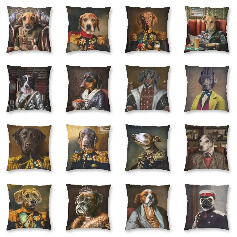 Dog Portrait Square Pillow Cover Home Decorative Animal Vintage Cushion Cover Throw Pillow for Sofa Double-sided Printing
Dog Portrait Square Pillow Cover Home Decorative Animal Vintage Cushion Cover Throw Pillow for Sofa Double-sided Printing