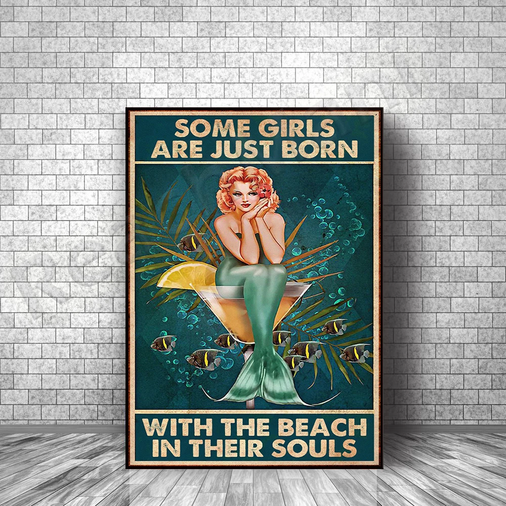 Mermaid posters-some girls have the beach in their souls when they are born, interesting mermaid art prints, whiskey wall art, b
Mermaid posters-some girls have the beach in their souls when they are born, interesting mermaid art prints, whiskey wall art, b