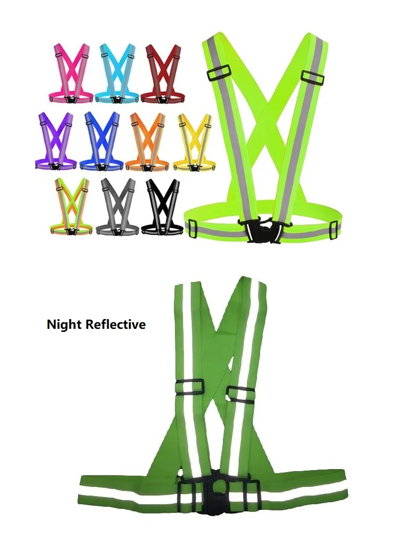 Multicolor High Light Reflective Elastic Ribbon Safety Warning Vest Cycling Clothing
Multicolor High Light Reflective Elastic Ribbon Safety Warning Vest Cycling Clothing