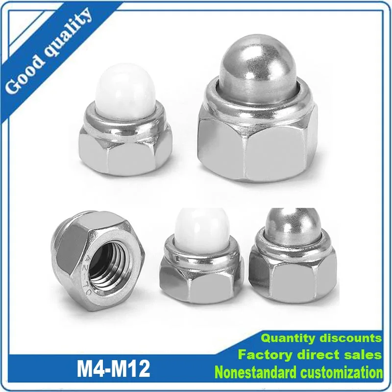2/5pcs M4 M5 M6 M8 M10 M12 Stainless Steel Acorn Cap Cover Semicircle Dome Hex Nylon Insert Lock Nut Self-locking Nylock Locknut
2/5pcs M4 M5 M6 M8 M10 M12 Stainless Steel Acorn Cap Cover Semicircle Dome Hex Nylon Insert Lock Nut Self-locking Nylock Locknut