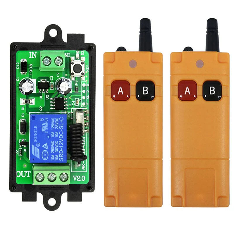 2000m DC 12V 24V 1CH Wireless rf Remote Control Switch Relay Output Radio receiver & 315/433 MHz Remote controller garage door
2000m DC 12V 24V 1CH Wireless rf Remote Control Switch Relay Output Radio receiver & 315/433 MHz Remote controller garage door