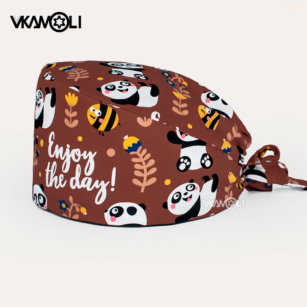 Panda printing scrubs hat man and womens Scrubs Caps Pet Grooming Agency nursing Work hat Breathable Lab nurse accessories
Panda printing scrubs hat man and womens Scrubs Caps Pet Grooming Agency nursing Work hat Breathable Lab nurse accessories