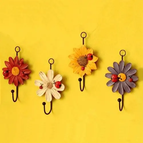 Decorative Wall Hooks Wall Mounted Art Flower Daisy Iron Hook for Hanging Coat Hat Key Towel Vintage Hanger Home Livingroom Doo
Decorative Wall Hooks Wall Mounted Art Flower Daisy Iron Hook for Hanging Coat Hat Key Towel Vintage Hanger Home Livingroom Doo