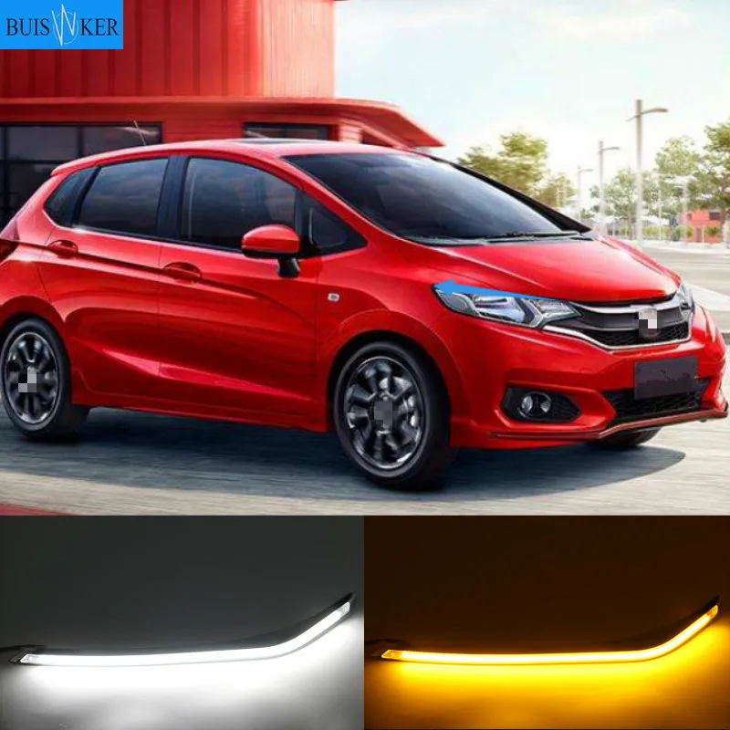 LED DRL fog lamp with turn signal function car styling LED Daytime Running Lights For Honda Jazz fit 2015-2020
LED DRL fog lamp with turn signal function car styling LED Daytime Running Lights For Honda Jazz fit 2015-2020