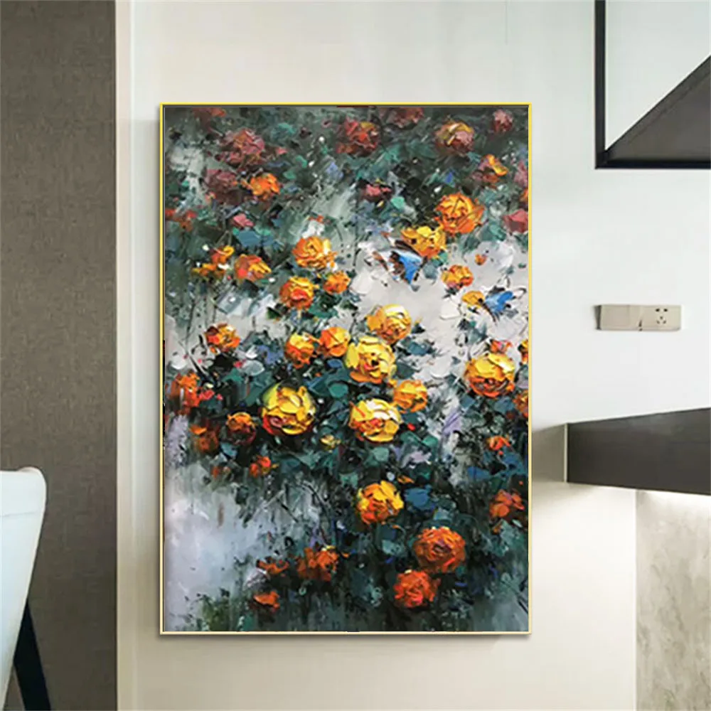 Handmade Modern Garden Landscape Picture Yellow Flowers Abstract Style Thick Oil Painting On Canvas For Kitchen Decorative Art
Handmade Modern Garden Landscape Picture Yellow Flowers Abstract Style Thick Oil Painting On Canvas For Kitchen Decorative Art
