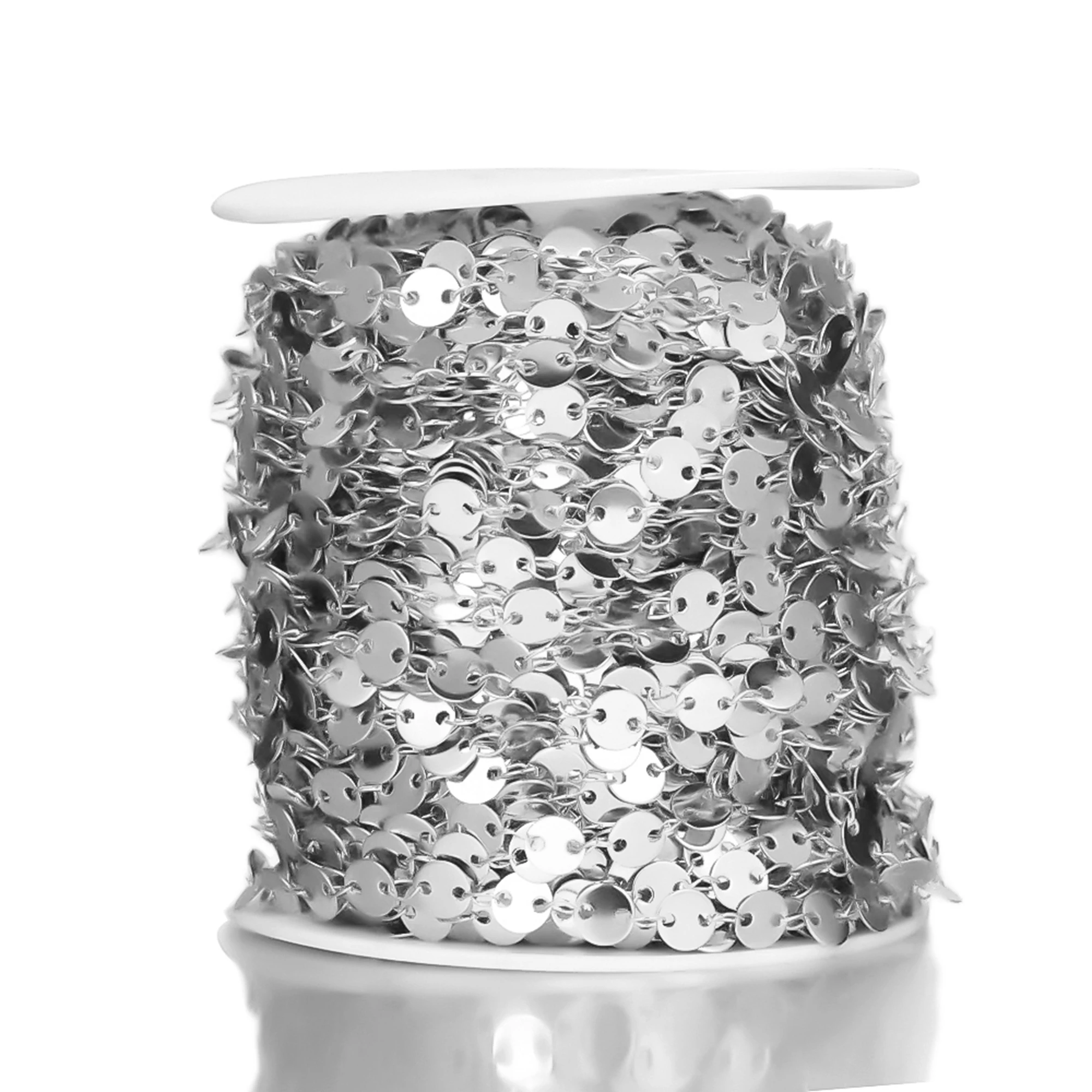 HOT 5meter Lot Fashion 6MM Disc Chain Stainless Steel Round Medal Link Chain Jewelry Findings Marking DIY Metal Accessories
HOT 5meter Lot Fashion 6MM Disc Chain Stainless Steel Round Medal Link Chain Jewelry Findings Marking DIY Metal Accessories