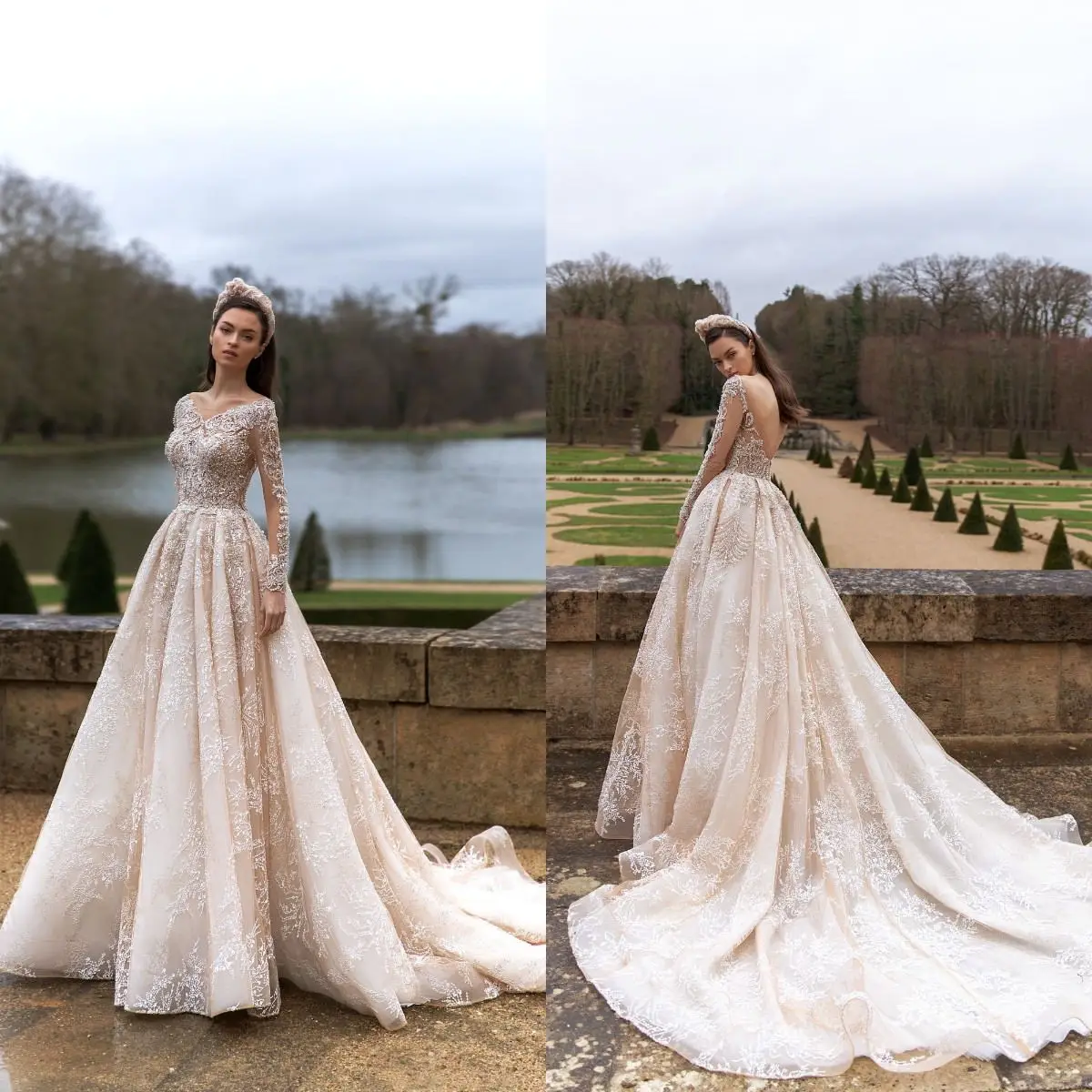 A-Line Wedding Dresses Scoop Neck Long Sleeves Backless Bridal Gowns Custom Made Appliques Beads Lace Sweep Train Wedding Dress
A-Line Wedding Dresses Scoop Neck Long Sleeves Backless Bridal Gowns Custom Made Appliques Beads Lace Sweep Train Wedding Dress