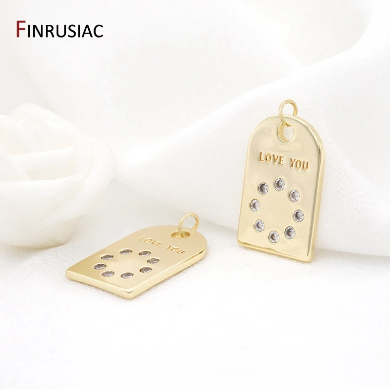 Квадратный кулон-жетон с гравировкой LOVE YOU, позолоченная латунь 14K с цирконами, материал для подвески, аксессуар для создания украшений своими руками
Квадратный кулон-жетон с гравировкой LOVE YOU, позолоченная латунь 14K с цирконами, материал для подвески, аксессуар для создания украшений своими руками