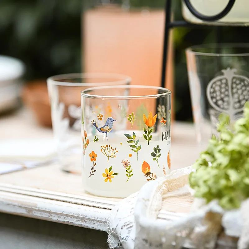 INS Flowers Birds Pattern Glass Mug Breakfast Milk Coffe Mugs Juice Tea Cup Cute Heat-Resistant Office Home Coffee Mugs
INS Flowers Birds Pattern Glass Mug Breakfast Milk Coffe Mugs Juice Tea Cup Cute Heat-Resistant Office Home Coffee Mugs
