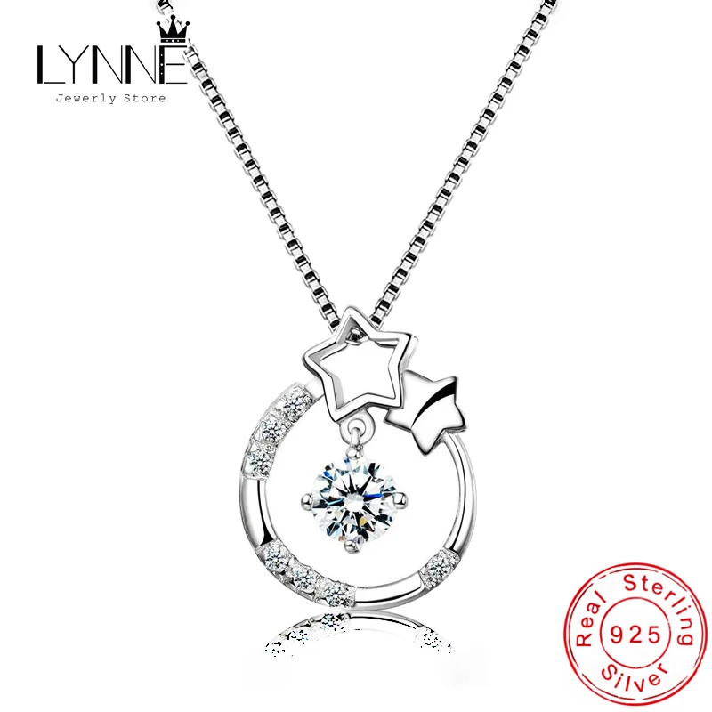 New Fashion Dance Rhinestone Pendant Necklaces 925 Sterling Silver Round Star Zircon Charm Necklace Choker Women Jewelry Gift
New Fashion Dance Rhinestone Pendant Necklaces 925 Sterling Silver Round Star Zircon Charm Necklace Choker Women Jewelry Gift