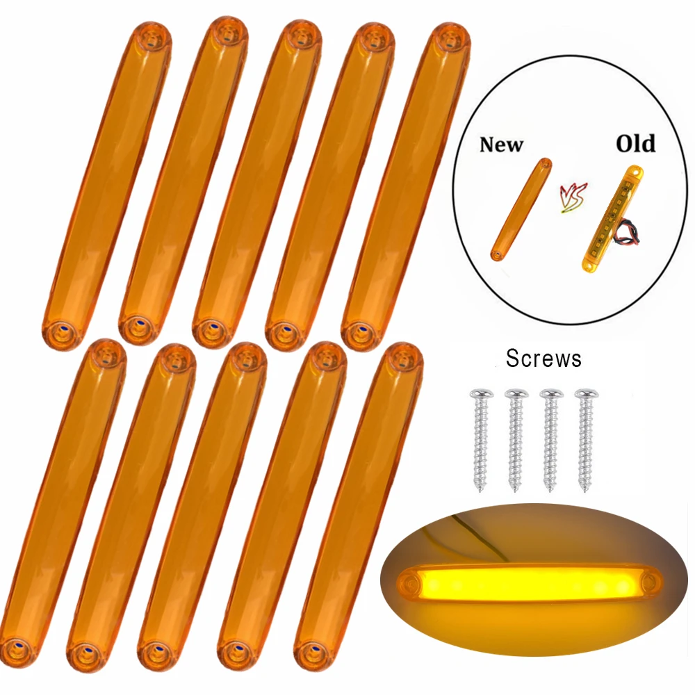 10PCS Amber Marker Light 12v Truck Lights Trailer LED Side Marker Lights 24 v Trailer Lighting Side Envelope LED Trailer Lights
10PCS Amber Marker Light 12v Truck Lights Trailer LED Side Marker Lights 24 v Trailer Lighting Side Envelope LED Trailer Lights