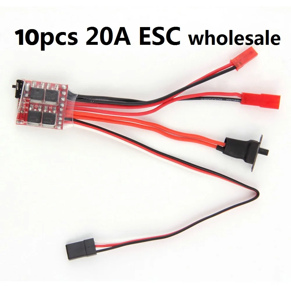 10PCS RC ESC 20A Brush Motor Speed Controller w/ Brake for RC Car Boat Tank New Sale
10PCS RC ESC 20A Brush Motor Speed Controller w/ Brake for RC Car Boat Tank New Sale