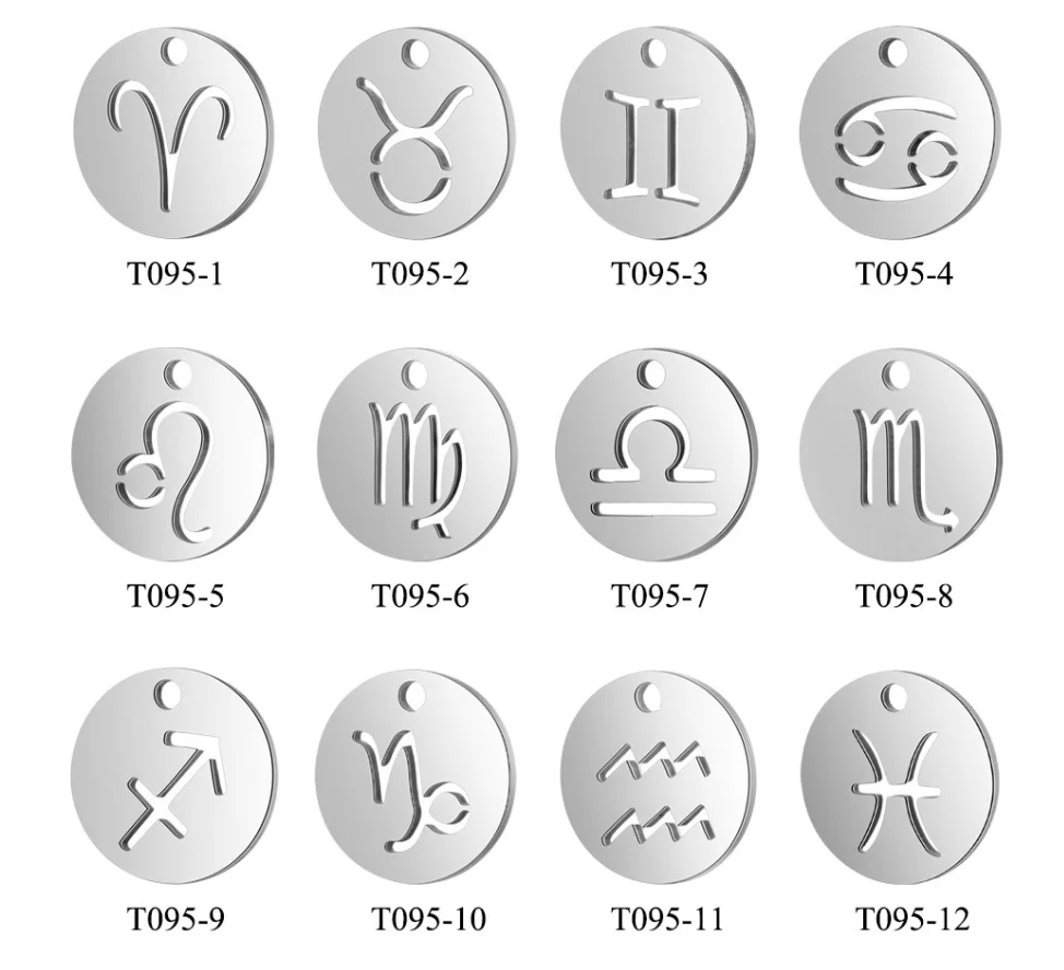 10 шт./лот, нержавеющая сталь, Зодиак 12 созвездий, очарование, самодельные Украшения для браслета, ожерелья, бирки для изготовления ювелирных изделий
10 шт./лот, нержавеющая сталь, Зодиак 12 созвездий, очарование, самодельные Украшения для браслета, ожерелья, бирки для изготовления ювелирных изделий