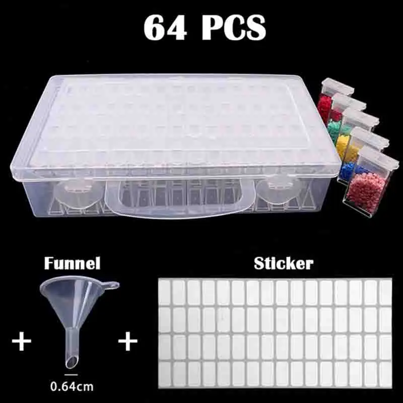 28/56/64/128 Pcs Slot Diamond Painting Tools Accessories Beads Container Kits Storage Organizer Stone Storage Convenience Box
28/56/64/128 Pcs Slot Diamond Painting Tools Accessories Beads Container Kits Storage Organizer Stone Storage Convenience Box