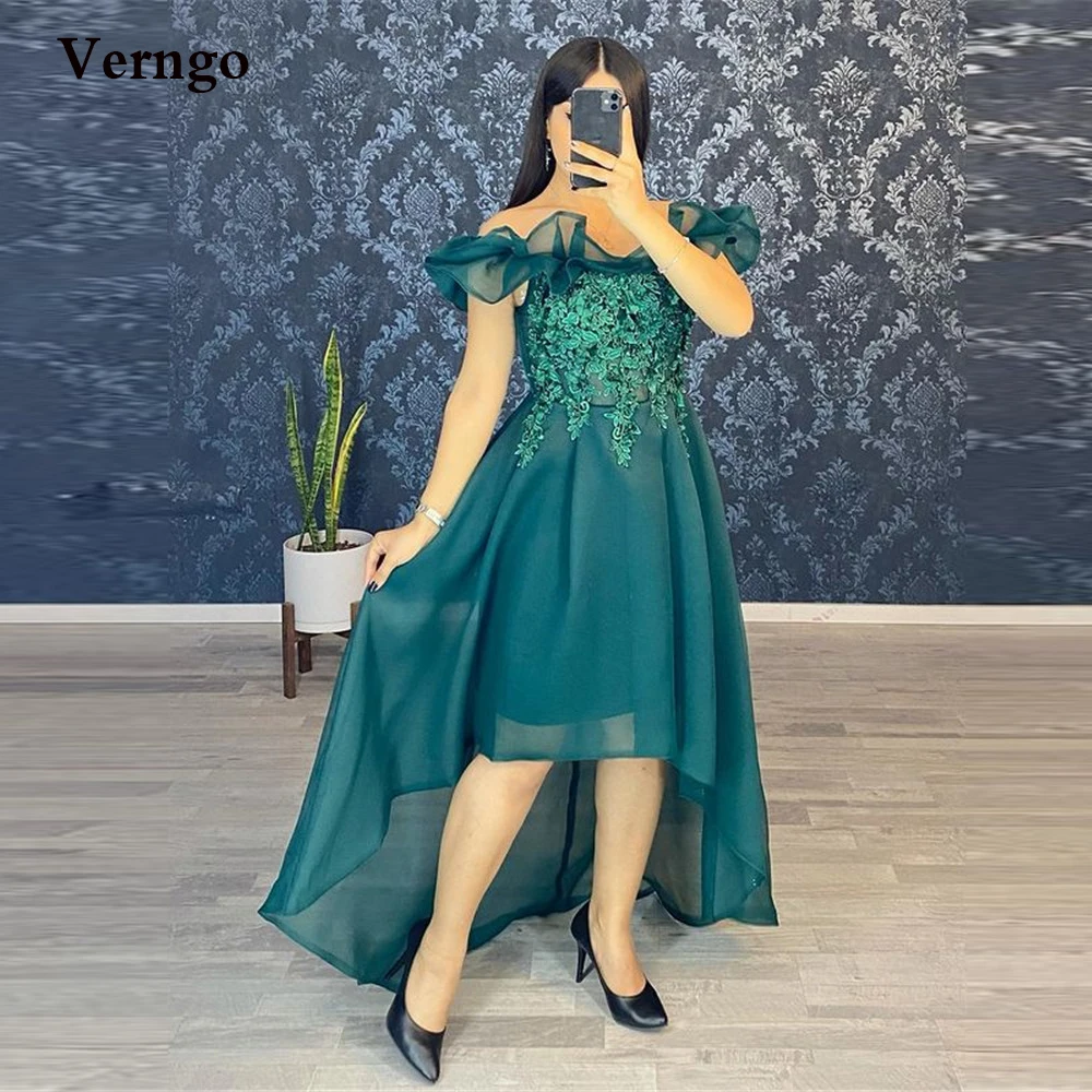 Verngo 2022 Short Front Long Back Prom Party Dresses Off the Shoulder Applique 3D Flowers Women Bridal Guest Dress Plus Size
Verngo 2022 Short Front Long Back Prom Party Dresses Off the Shoulder Applique 3D Flowers Women Bridal Guest Dress Plus Size