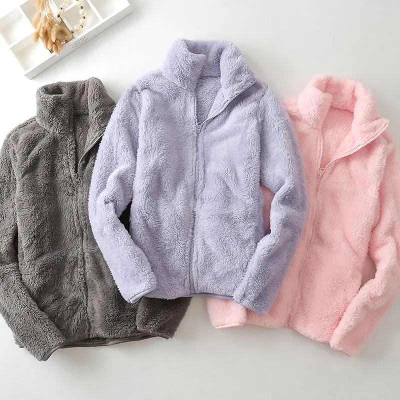 plus velvet Coral fleece sweatshirt women winter clothes jacket outdoor zip-up fleece women warmth tops thick harajuku hoodie 
plus velvet Coral fleece sweatshirt women winter clothes jacket outdoor zip-up fleece women warmth tops thick harajuku hoodie