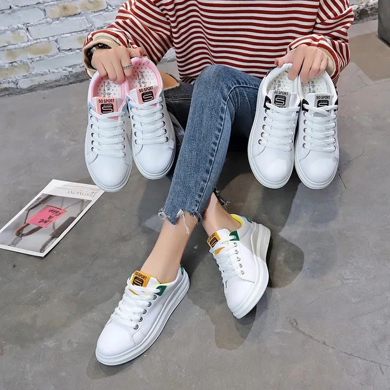 Classics White Shoes Platform Sneakers Women Quality PU Loafers Woman Flats Low-cut Lace-up Fashion Walking Run Increasing 3CM
Classics White Shoes Platform Sneakers Women Quality PU Loafers Woman Flats Low-cut Lace-up Fashion Walking Run Increasing 3CM