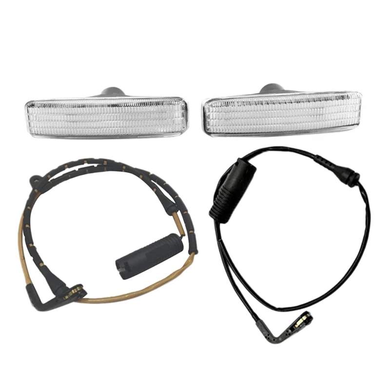 1 Pair Front Fender Side Marker Light with 1 Pair Front Rear Brake Pad Wear Sensor Kit, for BMW 5 Series E39 528I
1 Pair Front Fender Side Marker Light with 1 Pair Front Rear Brake Pad Wear Sensor Kit, for BMW 5 Series E39 528I